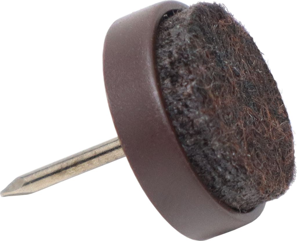 Adsamm® | 32 x Filzgleiter mit Nagel | Ø 17 mm | Braun | Produktbild 