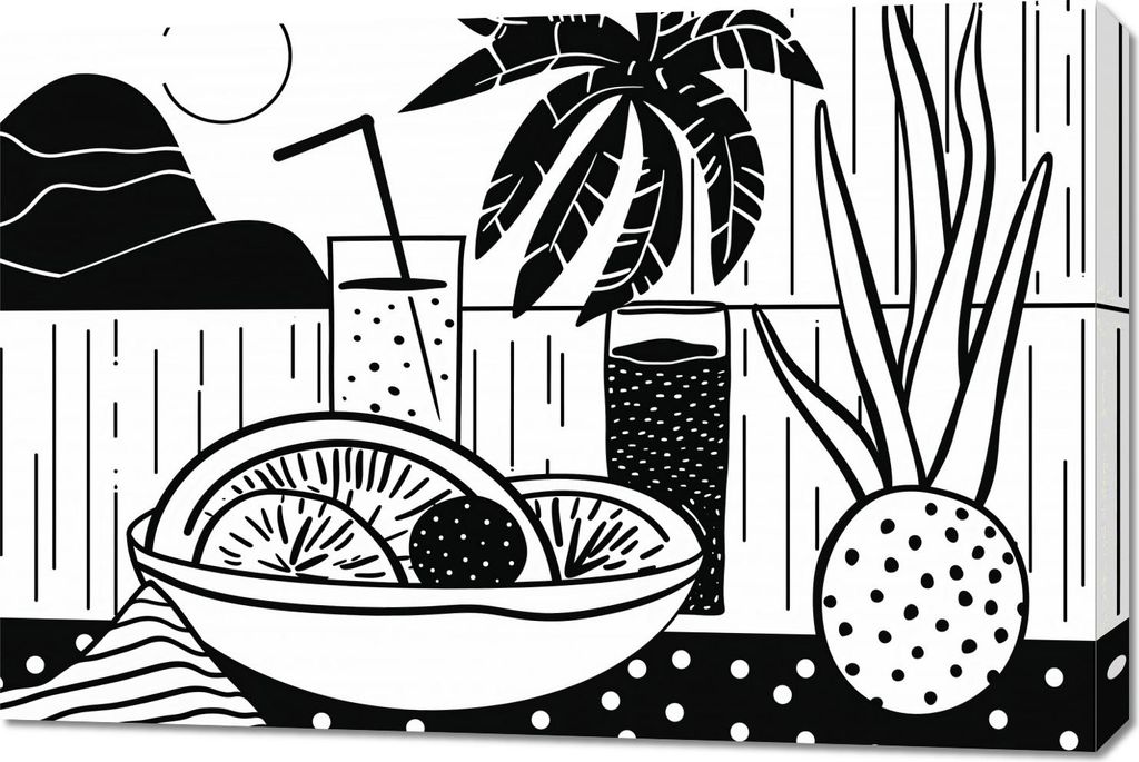 Bild 90x60cm Tropische Knabberei