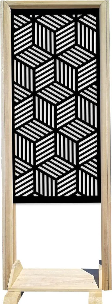 Paravent CUBIC 70x190cm : Séparez vos pièces sans travaux en bois et PVC