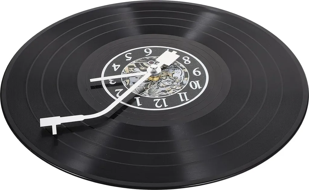 Horloge Murale Silencieuse Disque Vinyle - Décoration Originale sans Bruit