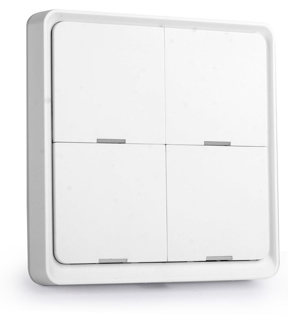 Tuya ZigBee Wireless Smarts Szenenschalter 4-Gang-Szenario Straßenplattenschlüssel Home Assistant-Automatisierung Kompatibel mit Alexa, Home, Sir...