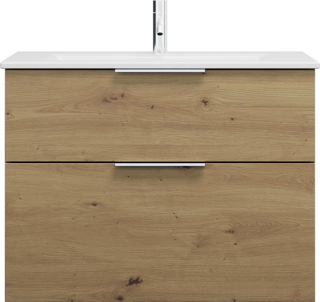 burgbad Eqio Slim Keramik-Waschtisch inklusive Waschtischunterschrank, 820x490x620mm, SHBT082F5662C0001G0146