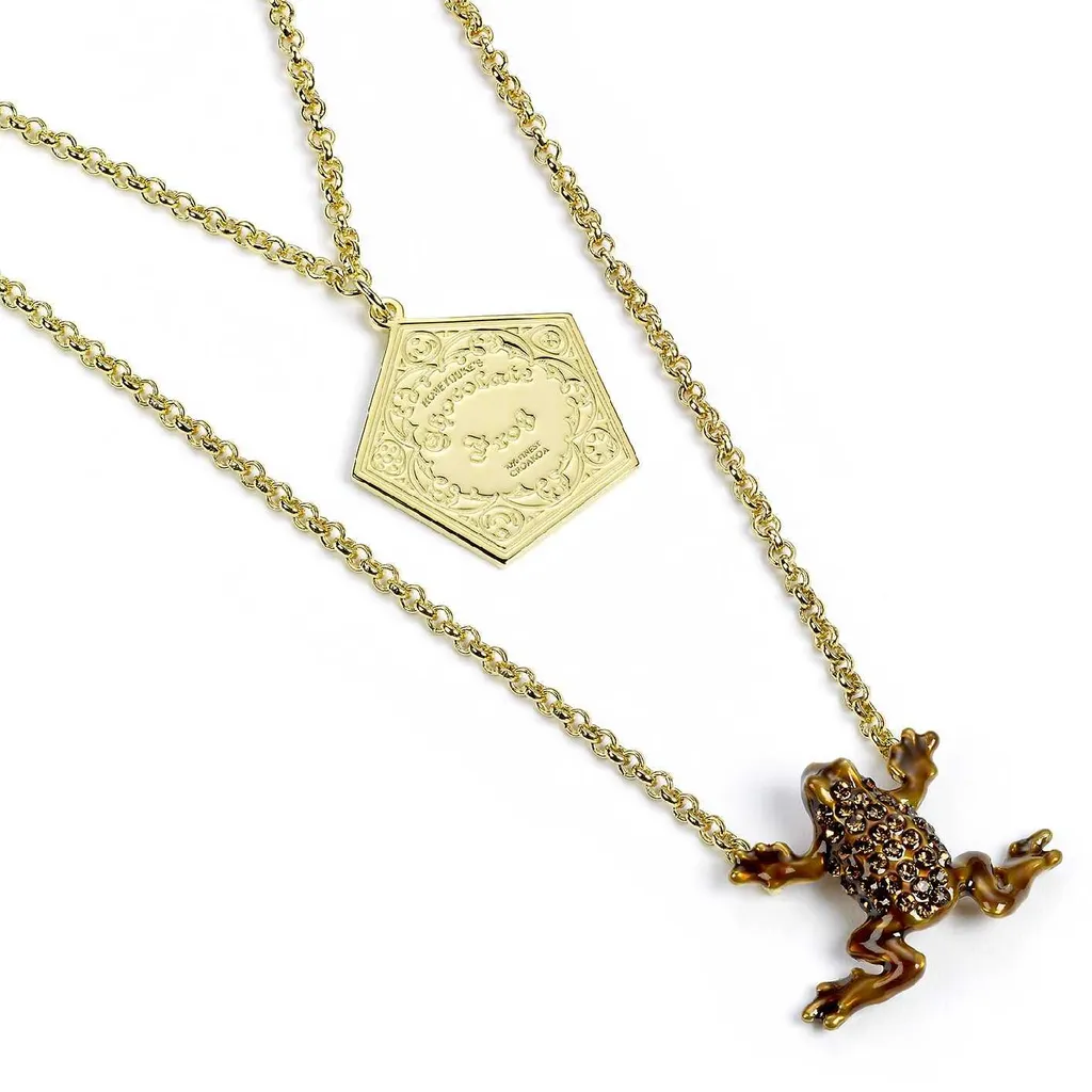 Collier Harry Potter Grenouille Chocolat Argent Anti-Allergie