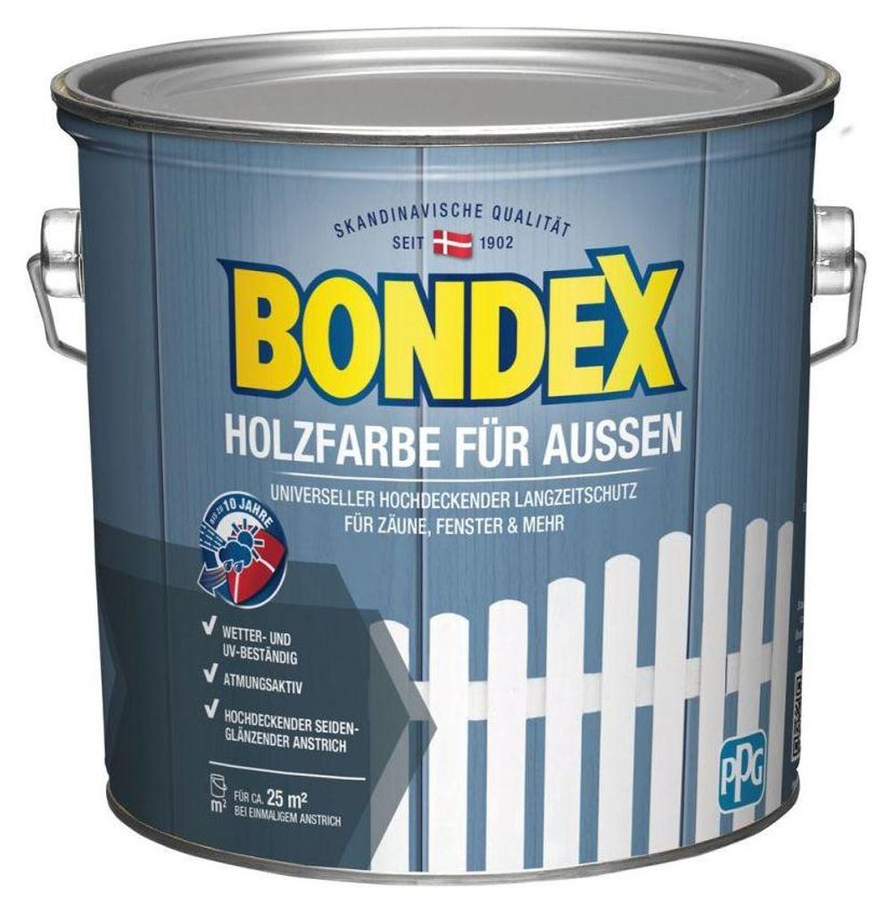 Bondex Holzfarbe für Aussen 2,5 L weiß Produktbild 