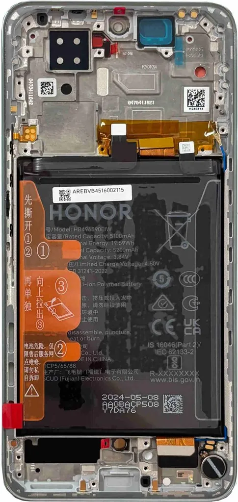 Bloc Complet de Remplacement LCD pour Honor 200 Pro 5G Vert avec Cadre