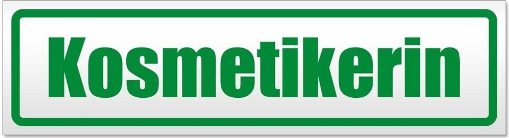 Kiwistar Kosmetikerin Magnetschild Schild magnetisch - 45cm Grün - Magnetfolie für Auto PKW Kfz