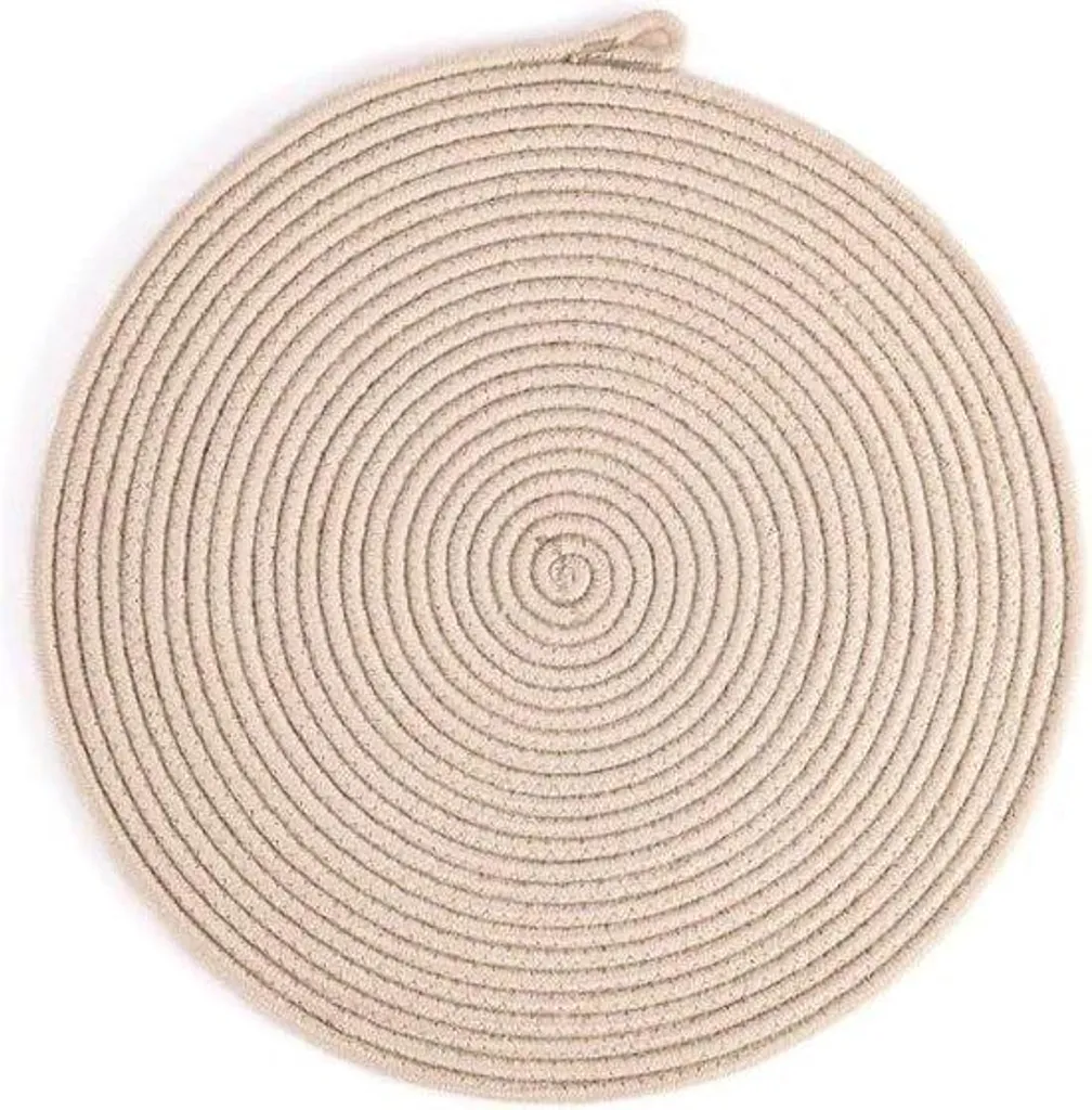 Set de table antidérapant beige 35 cm en tissu souple haute qualité