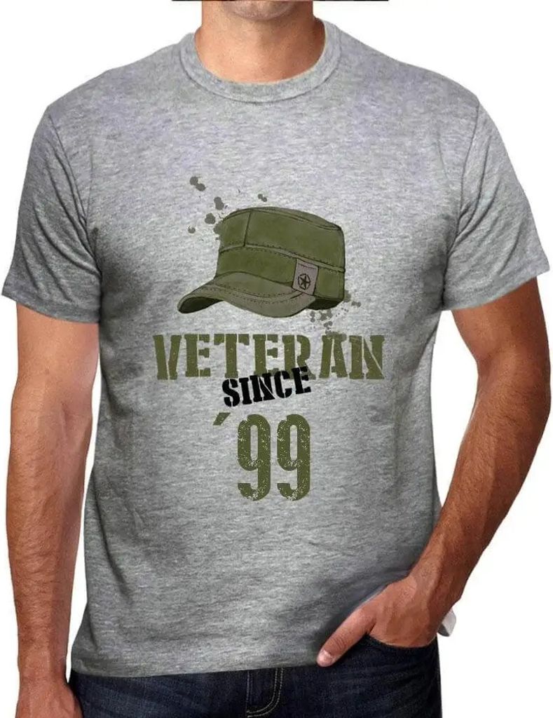 Herren Grafik T-Shirt Militärveteran seit 1999 – Military Veteran Since 1999 – Geschenk 25. Geburtstag Jahrestag 25 Jahre Jubiläum 25 Jährig...