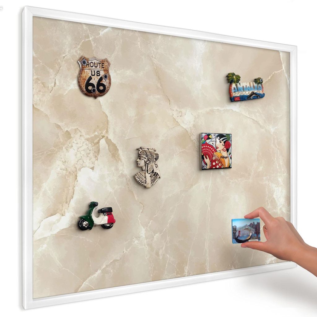 Magnettafel 80x60 cm mit weißem Rahmen - Magnetische Produktbild 