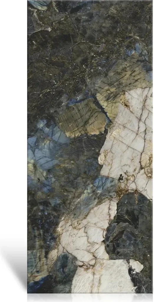 Grand Carrelage de Sol en Grès Cérame Effet Marbre Poli Magallanes 120x28