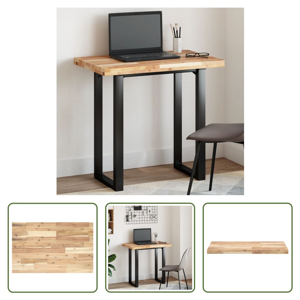 The Living Store Tischplatte Rechteckig 60x50x4 cm Massivholz Akazie