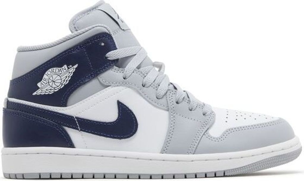 Air Jordan 1 Mid Wolf Grey Midnight Navy - EU: 47.5