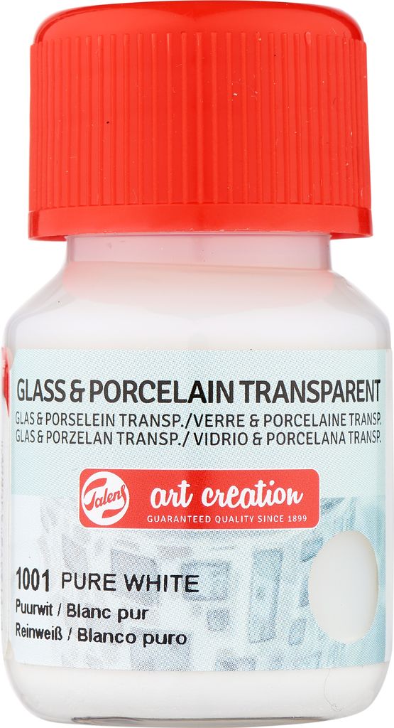 Talens Art Creation Glass und Porzellan Transparant Flasche 30 ml Reinweiß 1001