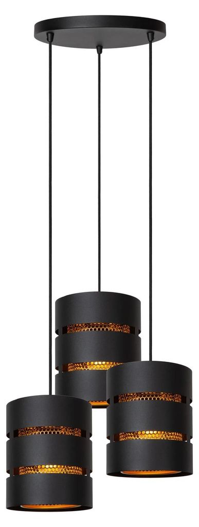 Lampada a sospensione ROSAS nera 3xE27x40W in metallo, Immagine del prodotto 
