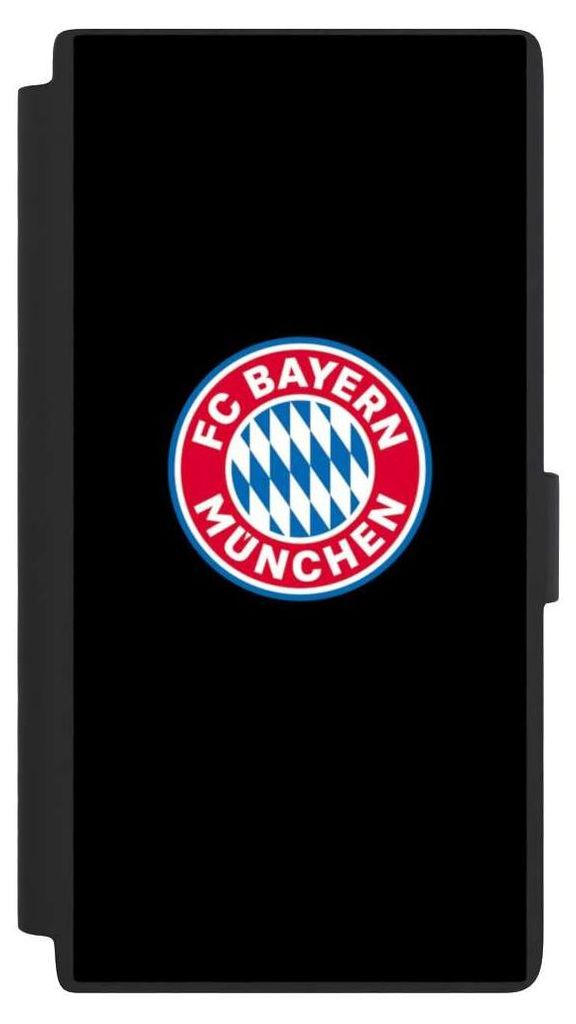 NIVOCASE Klapphülle für Samsung Galaxy S24 Ultra Handyhülle aus Kunst Leder NIVOflip schwarz FC Bayern München Logo Offizielles Lizenzprodukt