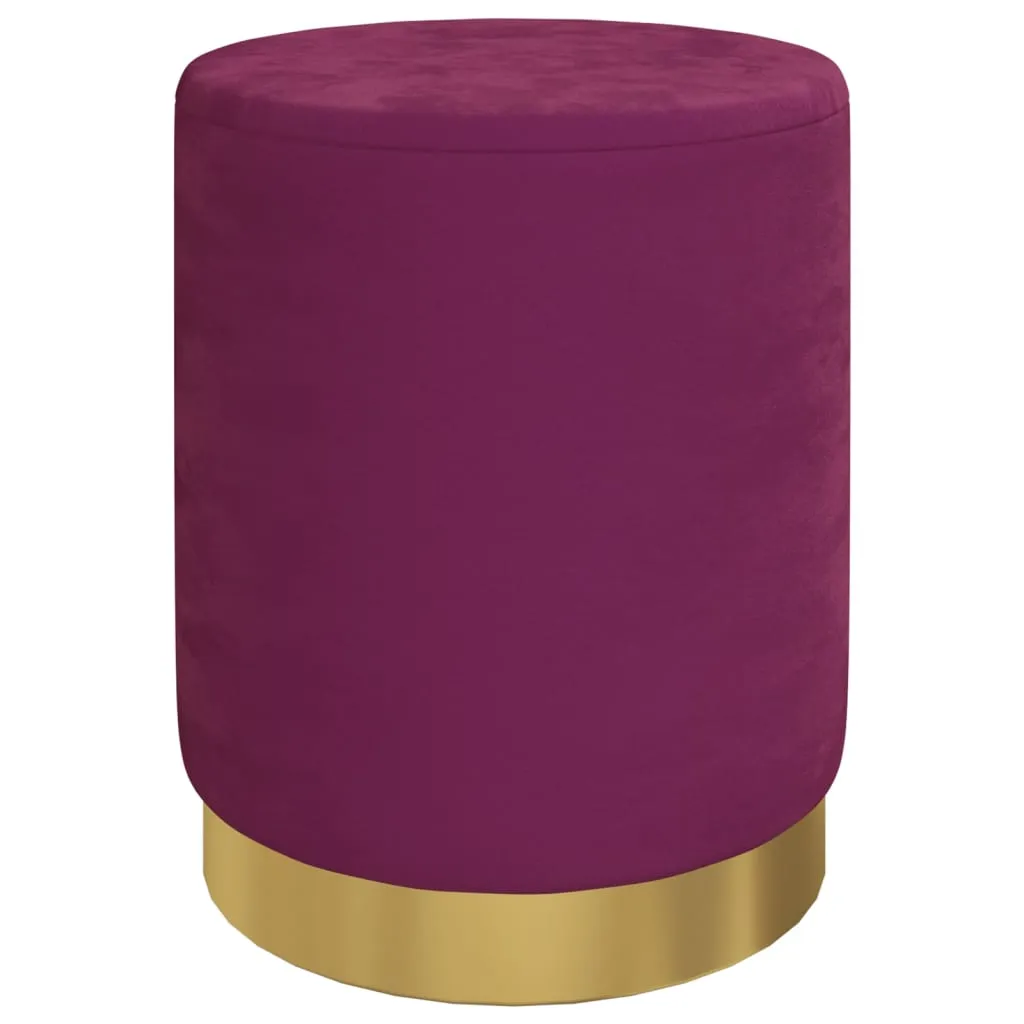 vidaXL Sgabello rotondo in velluto viola 31 x 37 cm