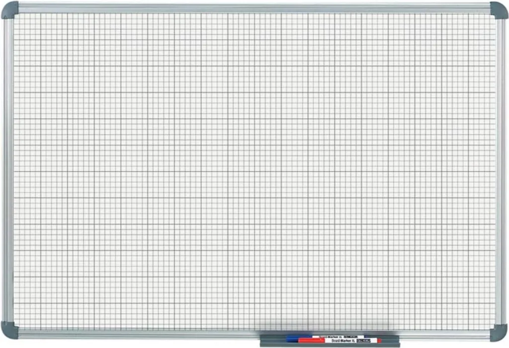 Tableau blanc quadrillé 90x120 cm : finissez-en avec l'écriture de travers
