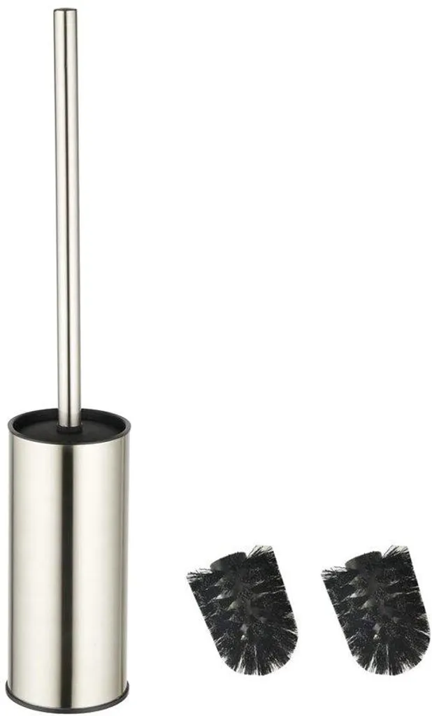 Pot à balai WC sur pied inox, ensemble complet nettoyage de toilettes
