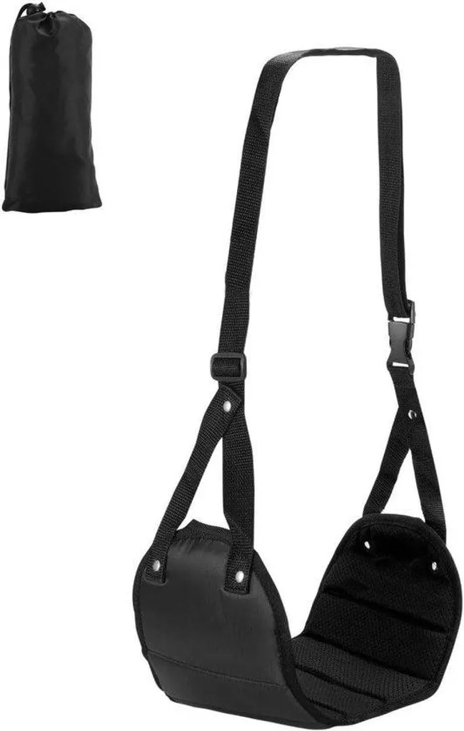 Hamac portable pour jambes avion - Réglable, rembourré, sac inclus