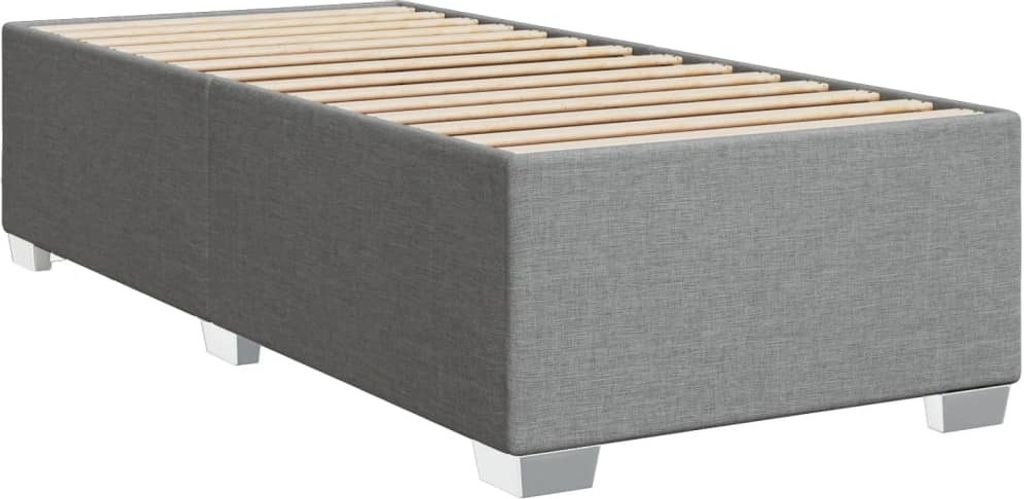 Bettgestell ohne Matratze Hellgrau 90x190 cm Stoff
