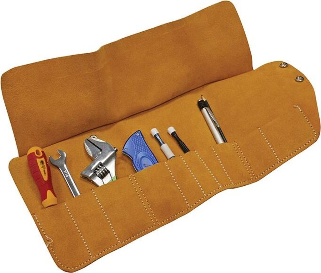Faithfull - 10 Pocket Leder-Werkzeugrolle 48 x 27 cm