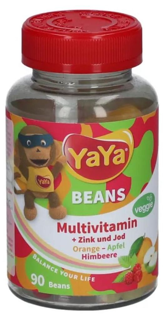 YaYa Beans, multivitamínico con zinc y yodo, 90 comprimidos Imagen del producto 