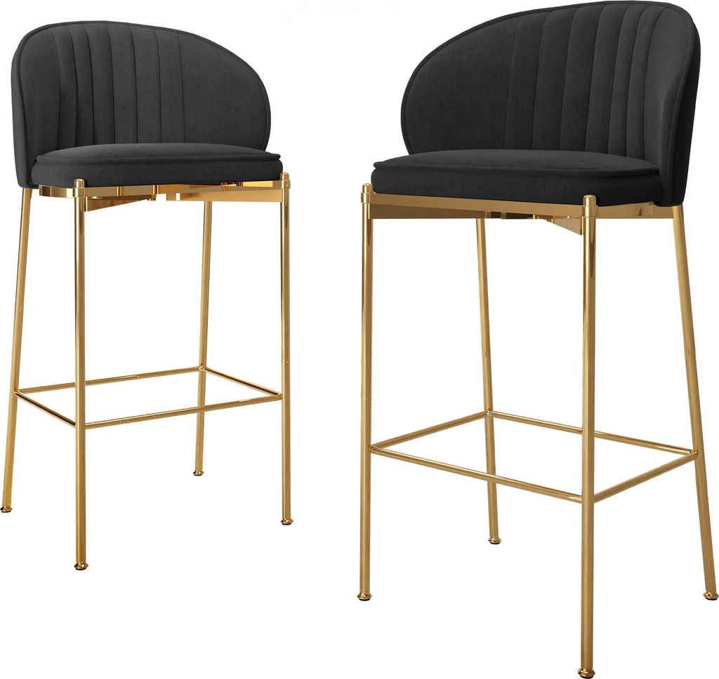 MIRJAN24 Barhocker Muz BS-1258/GL (2er-Set), Wohnzimmer Sitzhocker-Set (Farbe: 77-Schwarz)