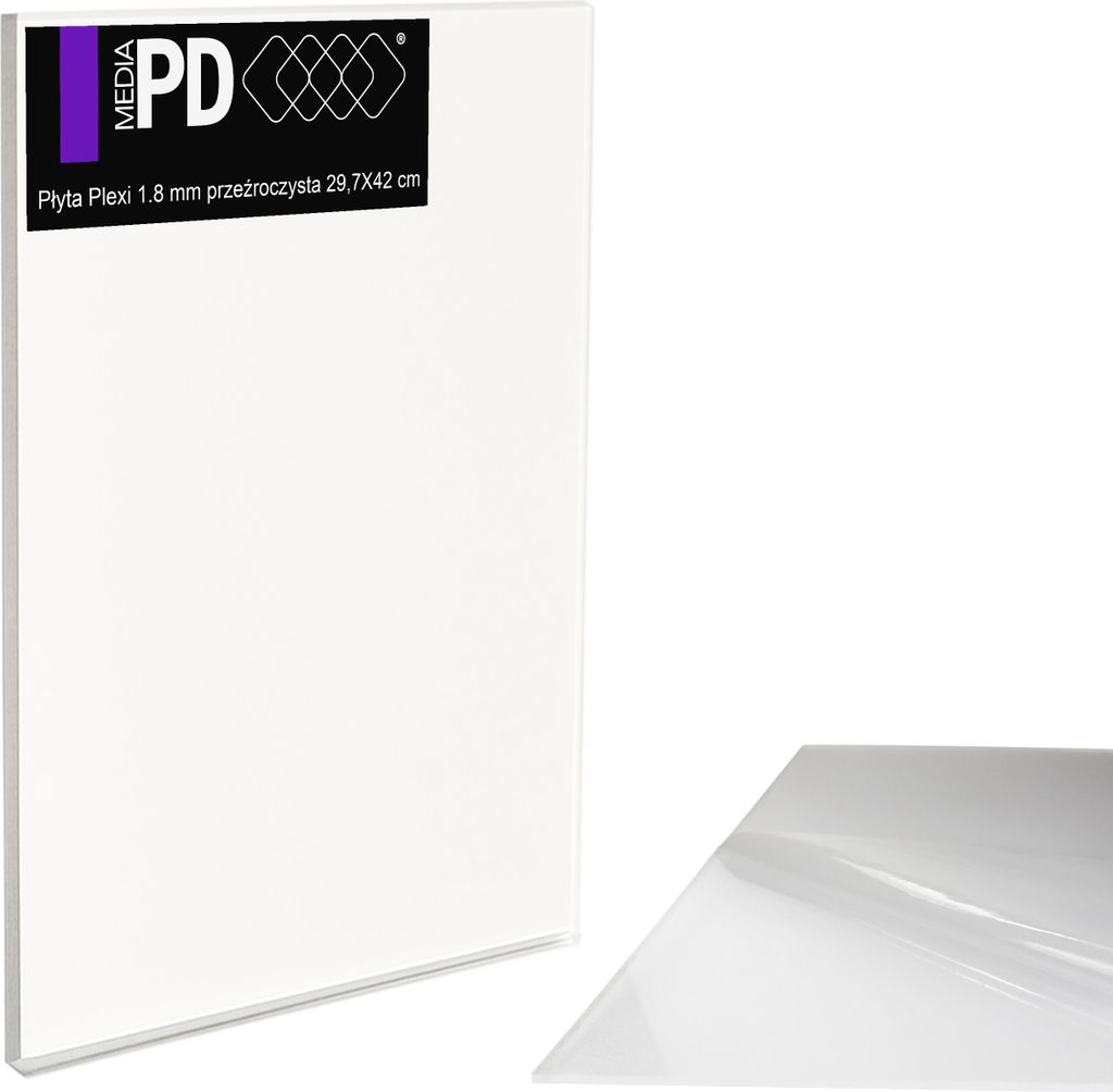 Acrylglas Platte Transparent 29,7 x 42 cm – 1,8 mm Stark – Produktbild 