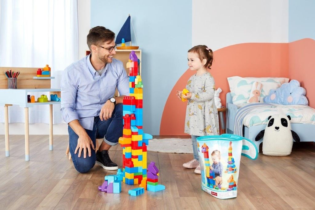 Mega Bloks Big ECO sáček kostek modrý Obrázek produktu 10