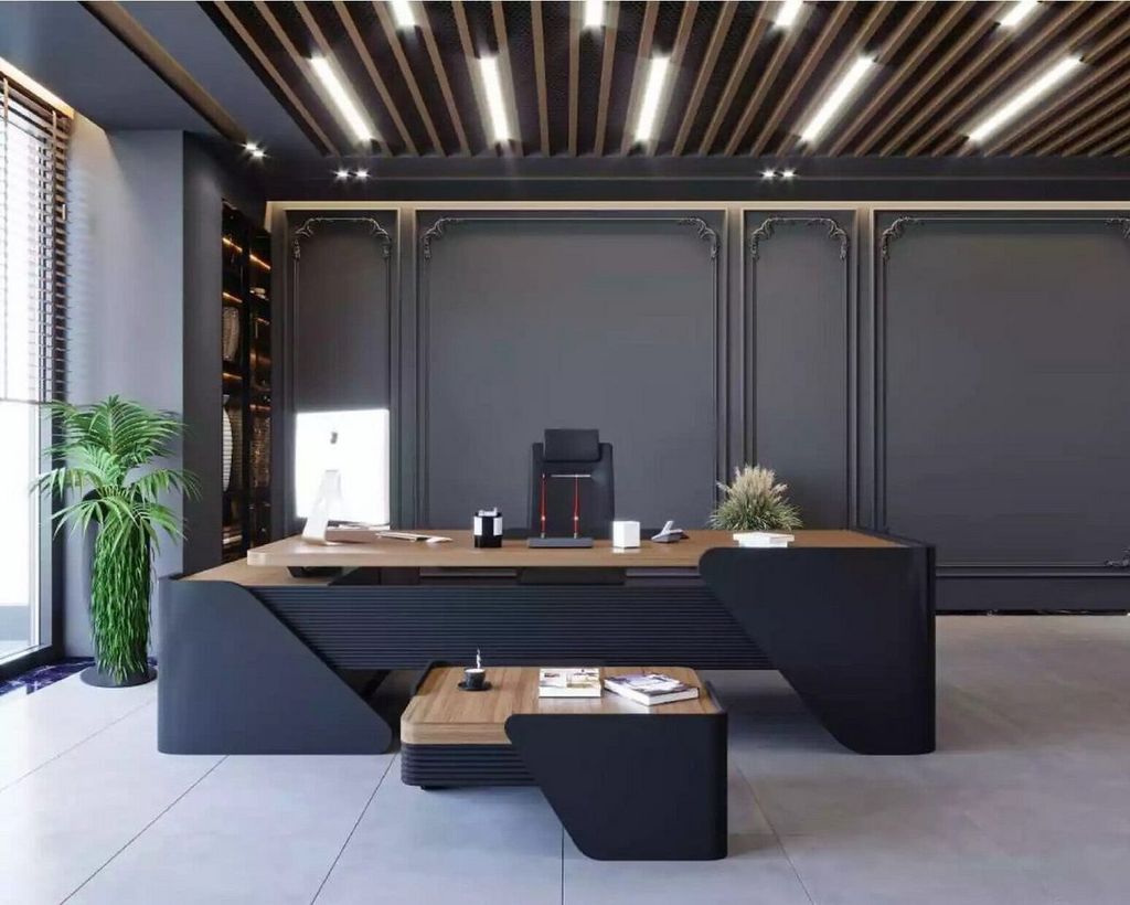 Luxus Schreibtisch + Couchtisch 2tlg. Holz JVmoebel