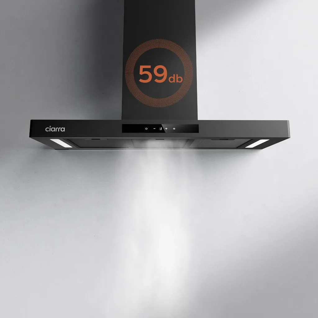 Hotte murale design 90cm A+++ 650 m³/h connectée WIFI Touch Control