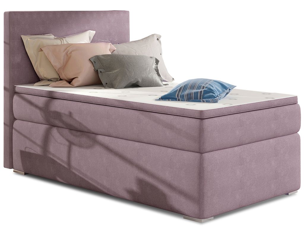 nabbi Gepolstertes Einzelbett ein Bett mit Stauraum Rodrigo 90 P - Violett