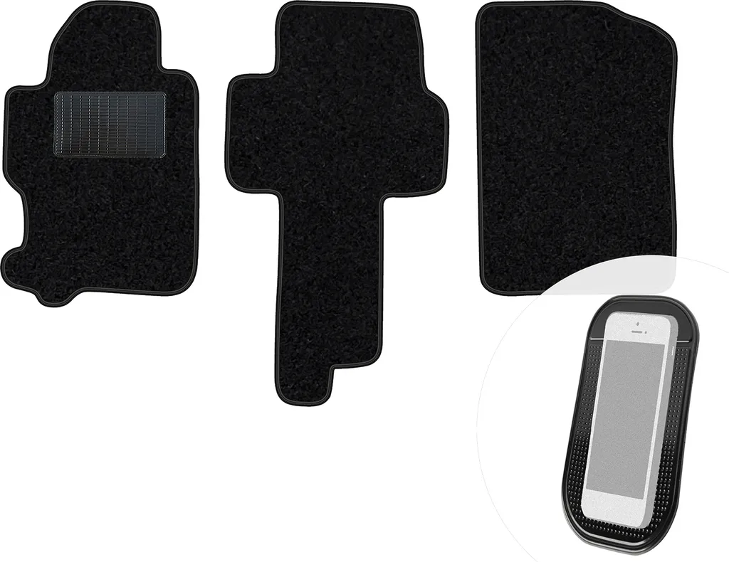 Tappetini moto-MOLTICO Anteriori Velours Neri per Honda FR-V 2005-2009