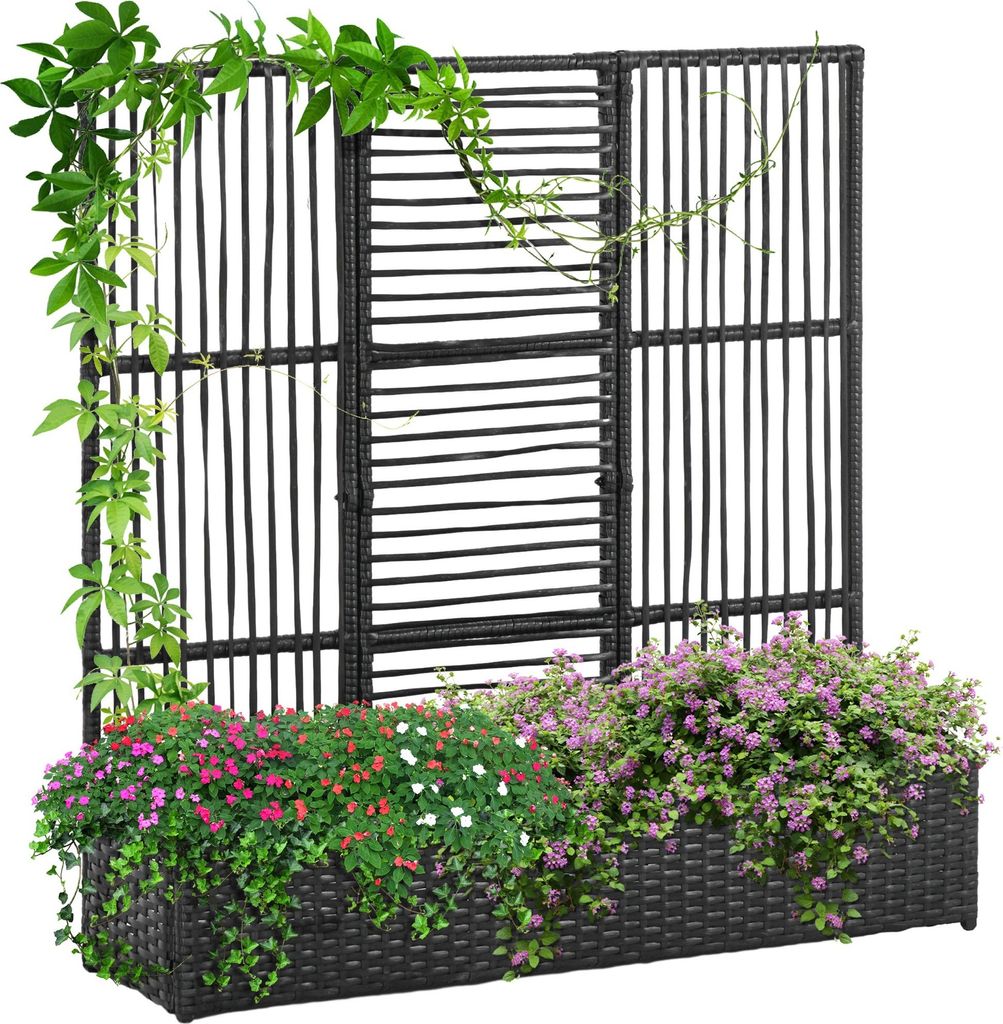 Outsunny Polyrattan Hochbeet mit Rankgitter, Kaufland.de