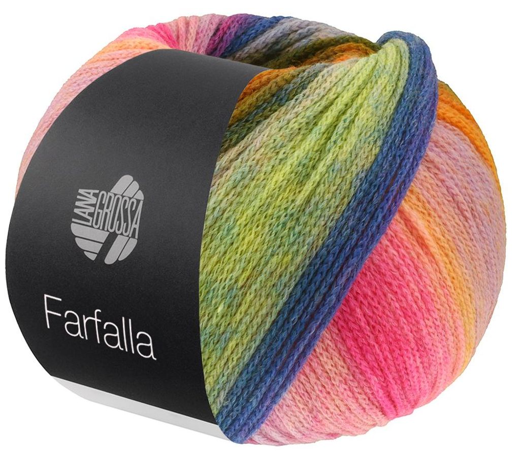 Lana Grossa - Farfalla 0011 orange beige lila lachs pink Produktbild 