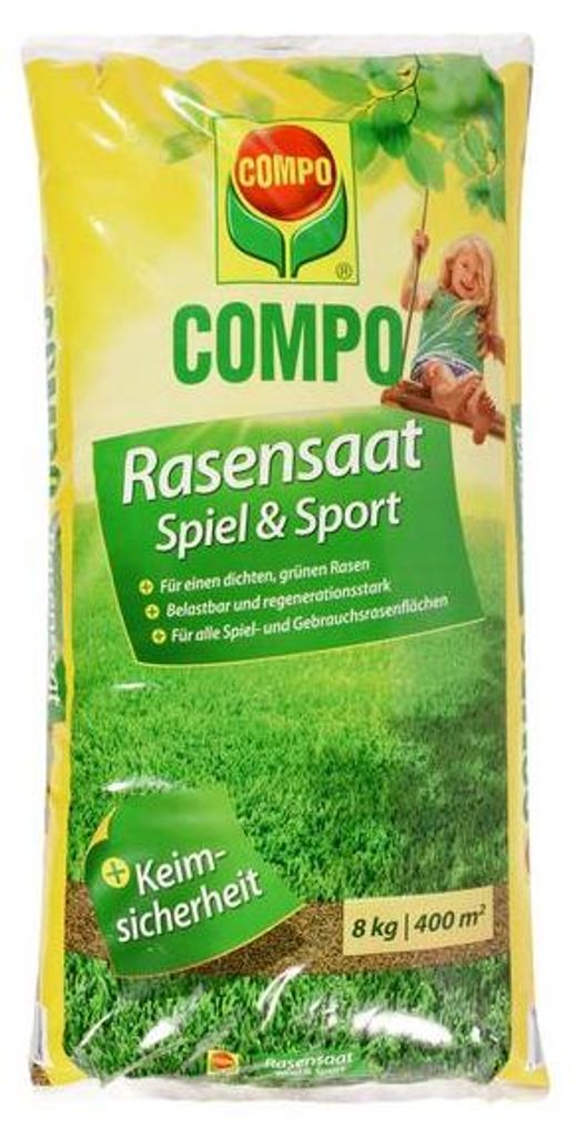Rasensaat Spiel und Sport COMPO 8 kg 400 m² Produktbild 