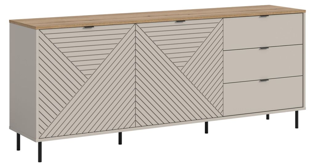 xonox.home Sideboard Campus Kaschmir Nachbildung B/H/T: 184x75x40 cm
