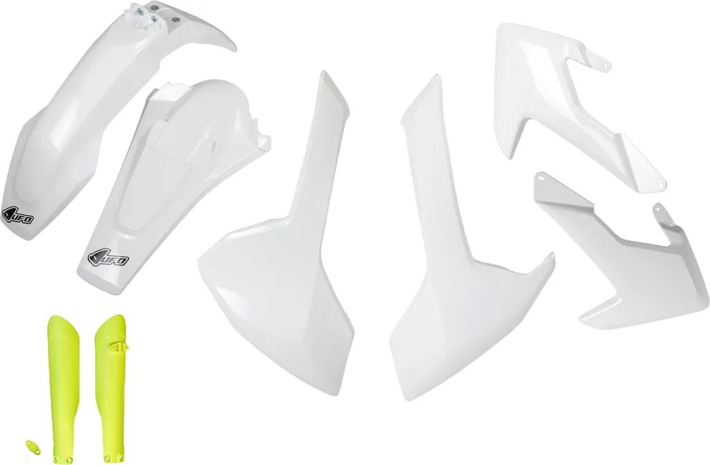 Plastiques de Rechange pour Husqvarna FE TE TX 2017-2019 Blanc et Jaune