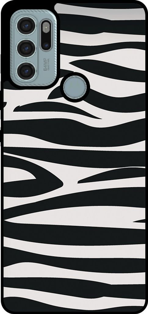 Smartphonica Phone Case Fit für Motorola Moto G60s mit Zebra-Druck - TPU zurück Abdeckung Fall Zebra-Design - Schwarz Weiß