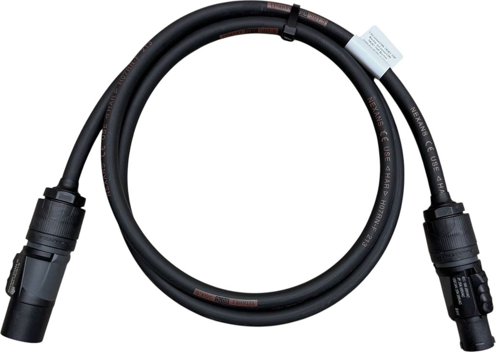 NWP 1,5m powerCON TRUE1 Verlängerungskabel NAC3M-TRUE1-S auf NAC3F-TRUE1-S, TITANEX H07RN-F 3G1,5