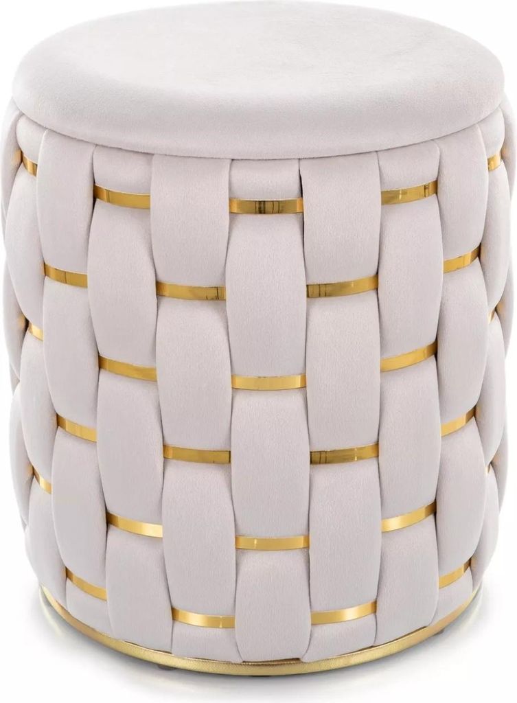 Designerhocker ATHILA – hellbeige