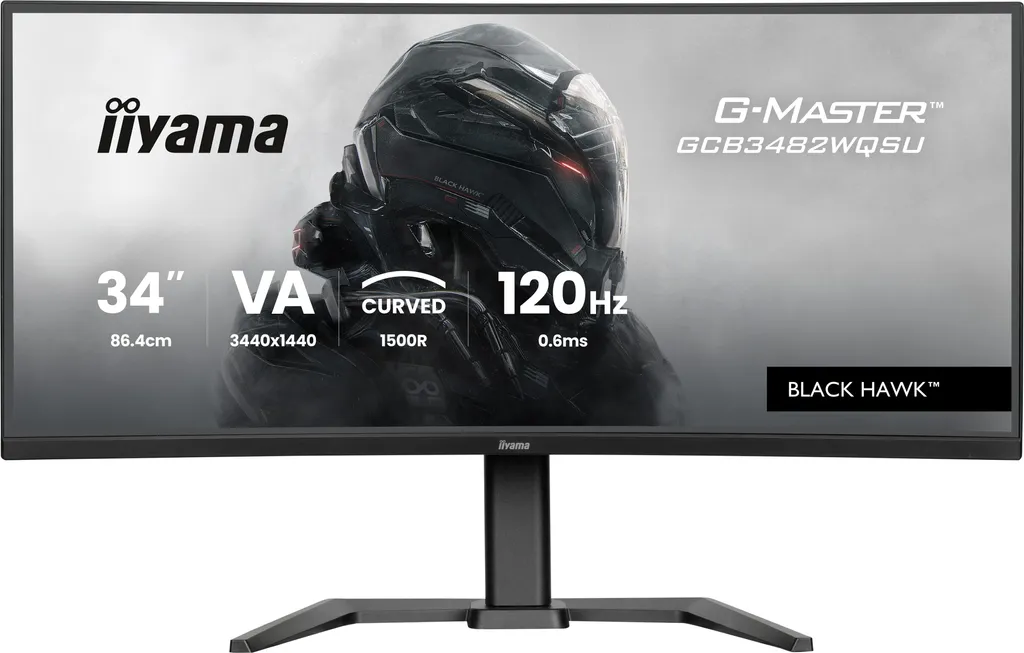 iiyama G-Master GCB3482WQSU-B1 BLACK HAWK , Gaming-Monitor, (WQHD