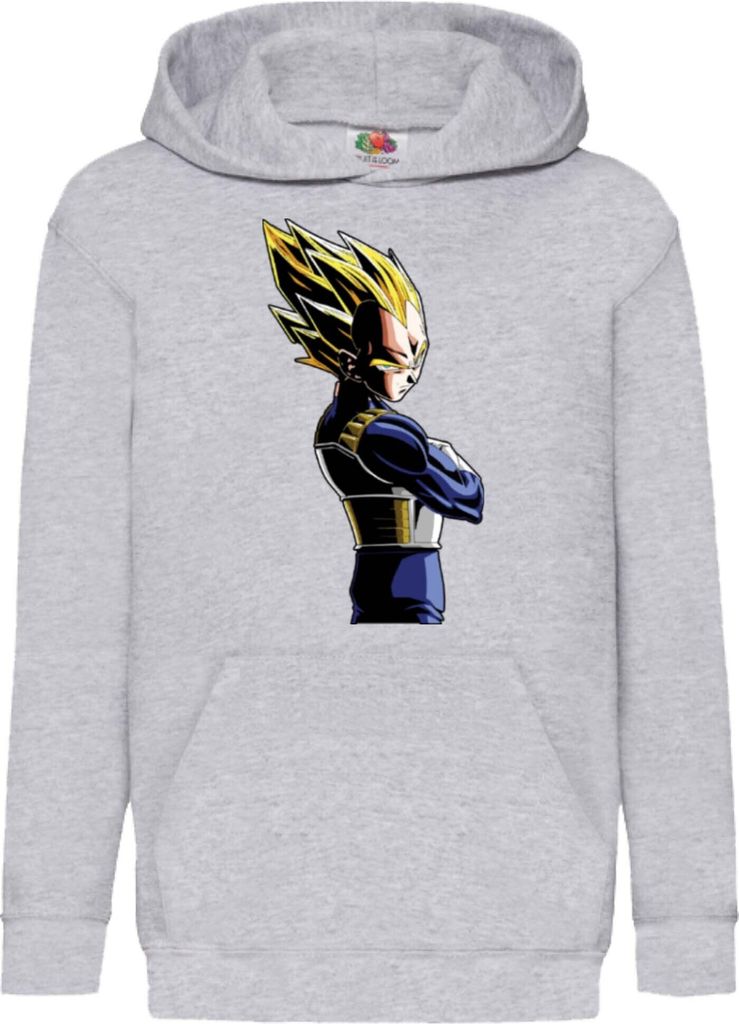 Kinder Kapuzenpullover Dragon Anime Manga Ball Z Vegeta 04, 9-11 Jahr - 140 / Grau