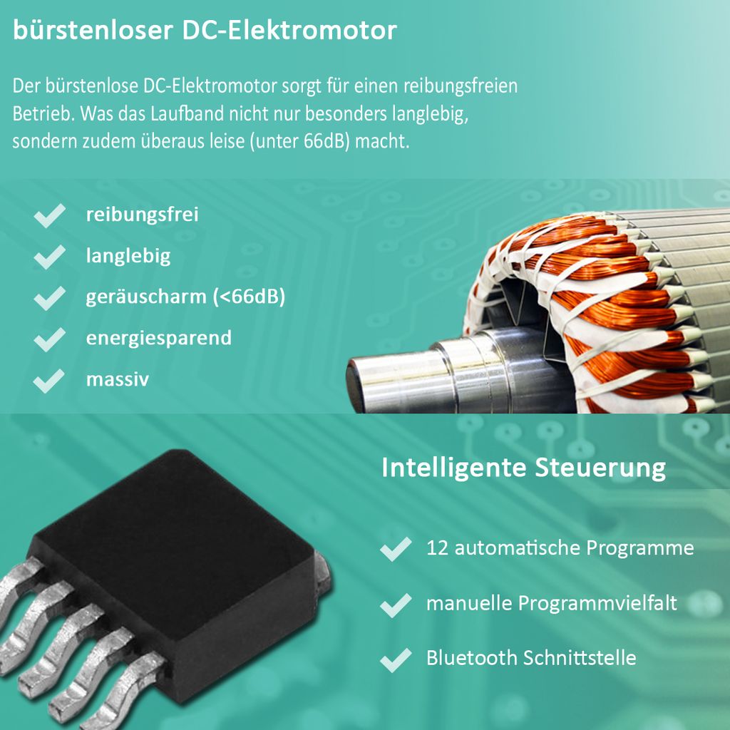 Motorisiertes Laufband mit LCD-Display Elektrisches Produktbild 6
