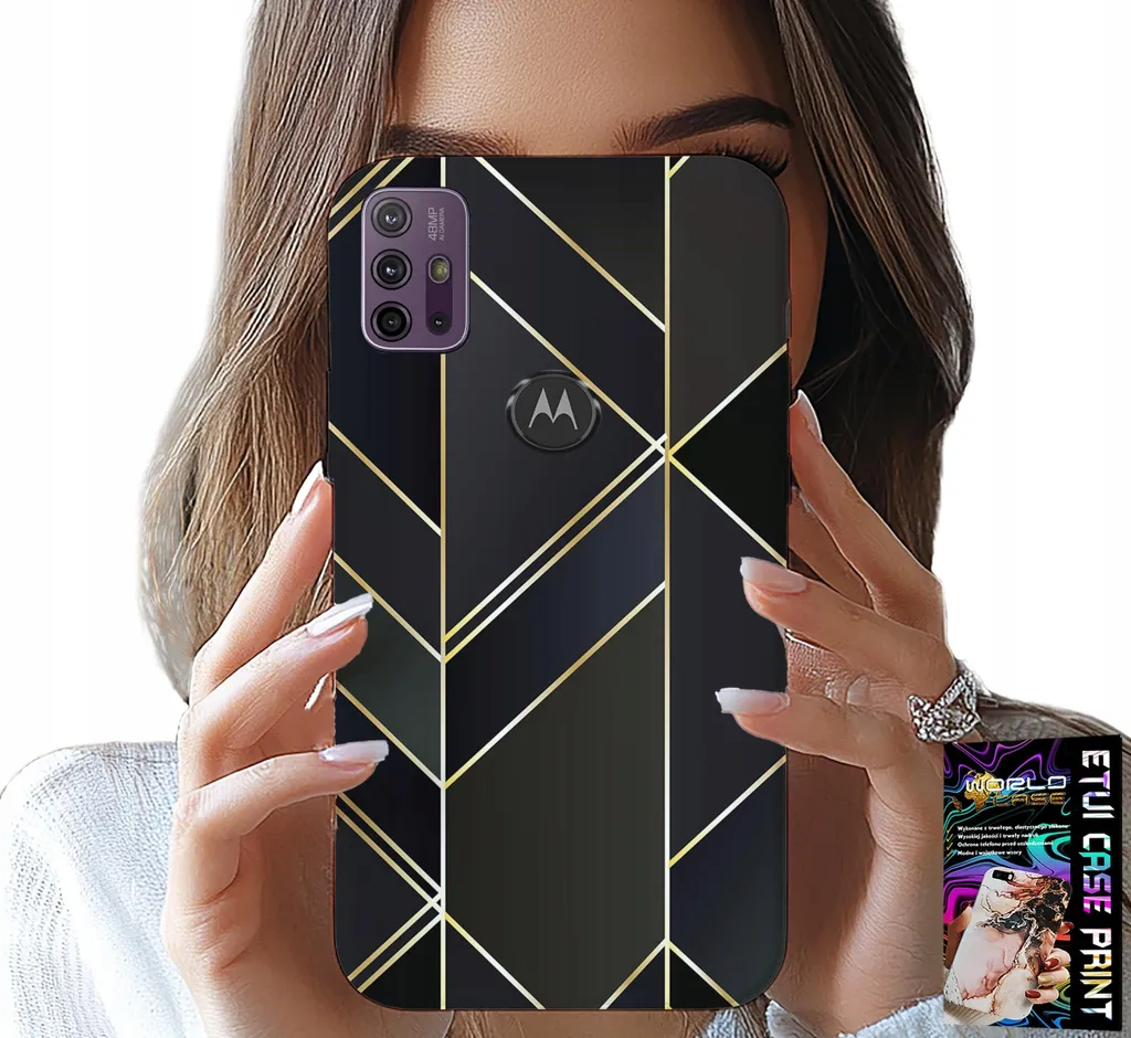 Custodia Motorola Moto G10 Power: Cornici Oro e Motivi Vetro Luxury