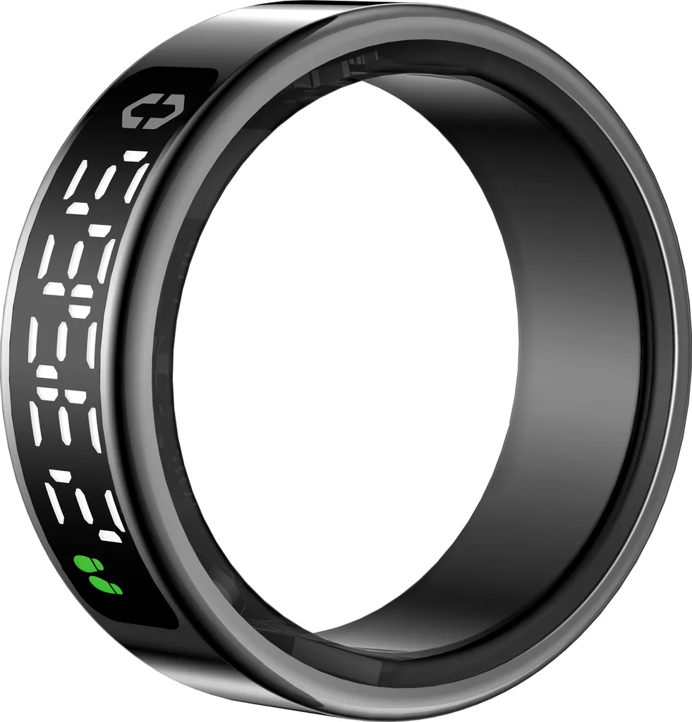 Smart Ring INF Nero Taglia 13: Tracker Biometrico Acciaio Inox - 6