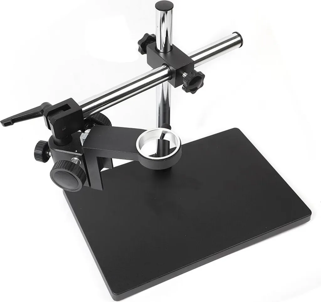 Statif microscope réglable en hauteur montage table robuste noir - 3