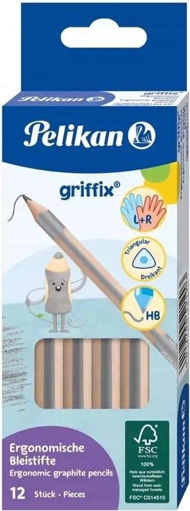 Pelikan griffix, HB, Grigio, Triangolare, Arte, Hobby, Immagine del prodotto 
