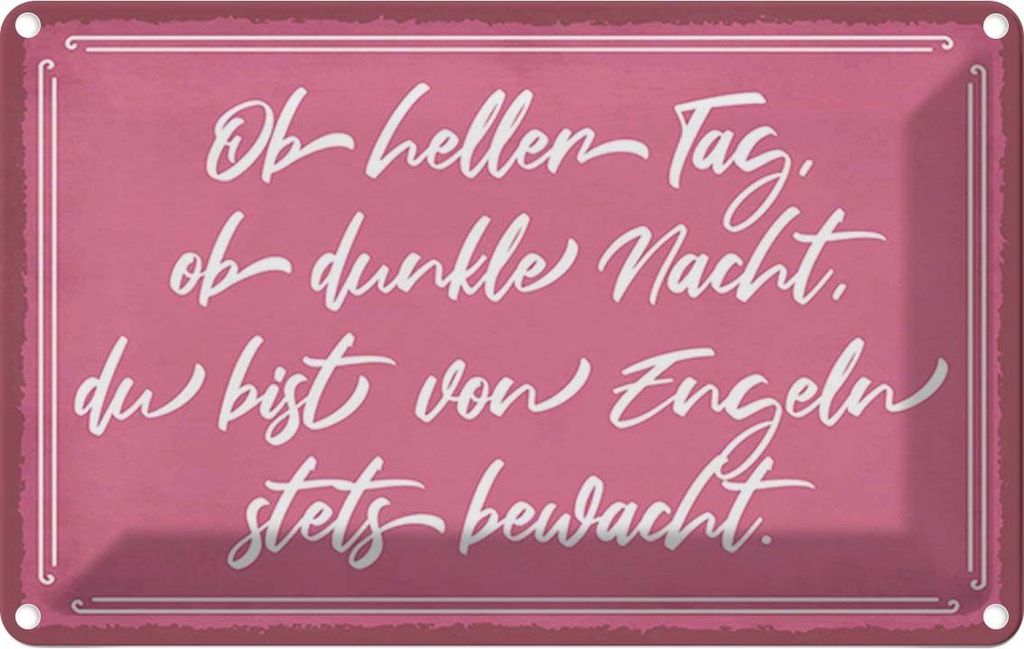 vianmo Blechschild 20x30 cm ob heller Tag dunkle Nacht du Spruch Zitat