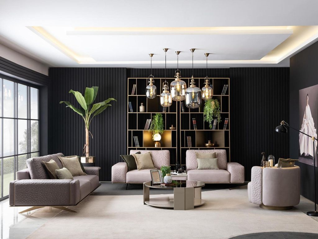 Luxus Sofagarnitur 4+3+1 Sitz Couchen Set Möbel Einrichtung Sitzpolster